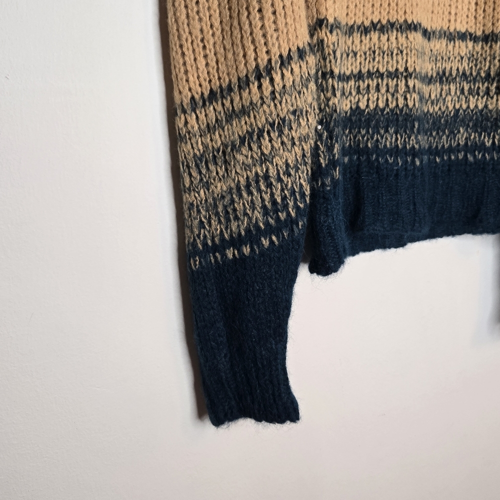 Ulla Johnson Rosalia Alpaca Sweater Puff Sleeve Striped Cozy Knit Oversized Boho - Picture 6 of 11